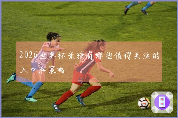 2026世界杯竞猜有哪些值得关注的入口和策略
